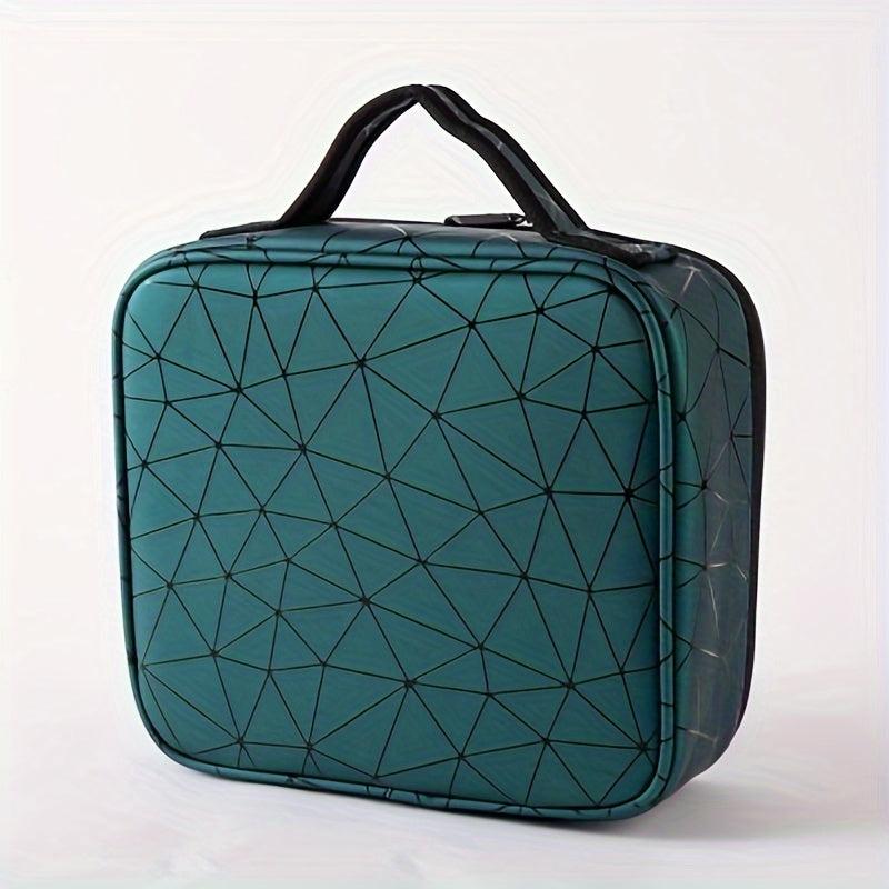 Geometric Pattern Cosmetic Bag Lightweight Travel Organizer
