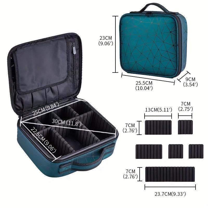 Geometric Pattern Cosmetic Bag Lightweight Travel Organizer