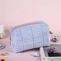 Soft Fluffy Square Cosmetic Bag Makeup Travel Storage Portable Bag