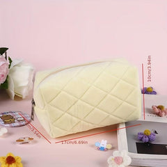 Soft Fluffy Square Cosmetic Bag Makeup Travel Storage Portable Bag