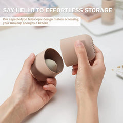Waterproof Makeup Sponge Holder Silicone Dustproof Portable Beauty Sponge Case