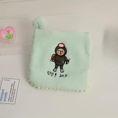 Plush Cartoon Sanitary Cotton Package Cosmetic Storage Bag