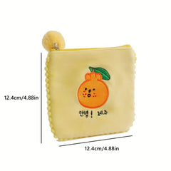 Plush Cartoon Sanitary Cotton Package Cosmetic Storage Bag