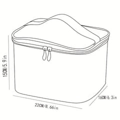 Large Capacity Cosmetic Bag Travel Outdoor Makeup Bag Rose Pattern