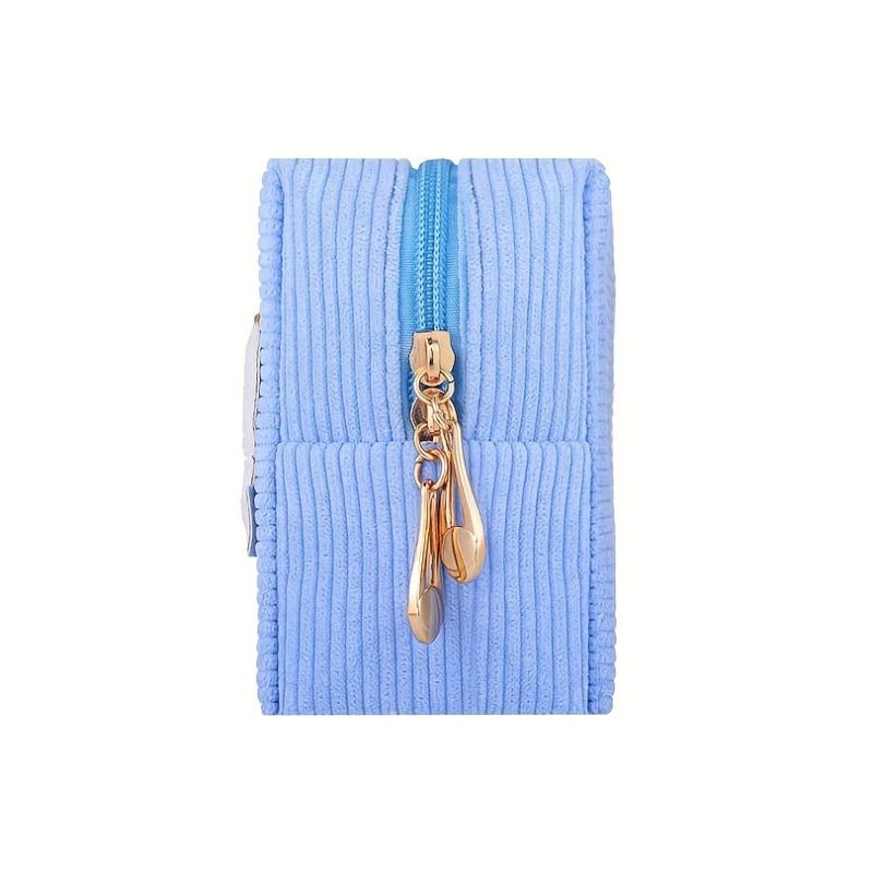 Chenille Letter Pattern Makeup Pouch Zipper Travel Storage Bag