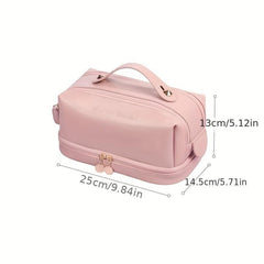 Waterproof Makeup Bag Solid Storage Bag Top Handle Cosmetic Bag
