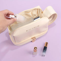 Waterproof Makeup Bag Solid Storage Bag Top Handle Cosmetic Bag