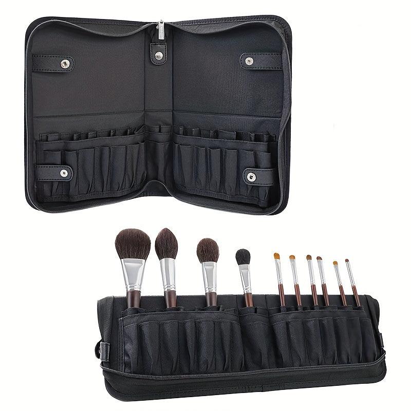 29 Holes Foldable Makeup Brush Organizer Travel Cosmetic Bag