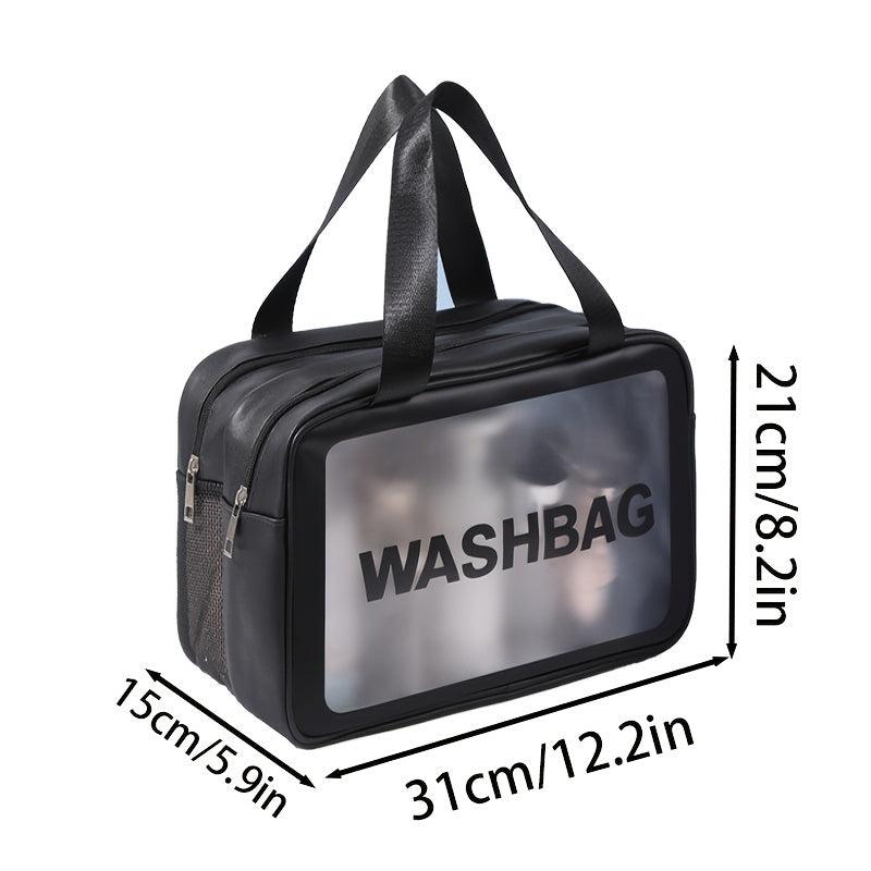 Double Zipper Cosmetic Bag Wet Dry Separation Sports Storage Travel Toiletry Bag