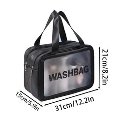 Double Zipper Cosmetic Bag Wet Dry Separation Sports Storage Travel Toiletry Bag