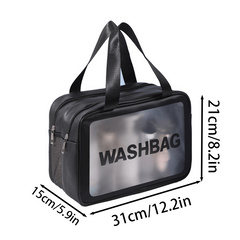 Double Zipper Cosmetic Bag Wet Dry Separation Sports Storage Travel Toiletry Bag