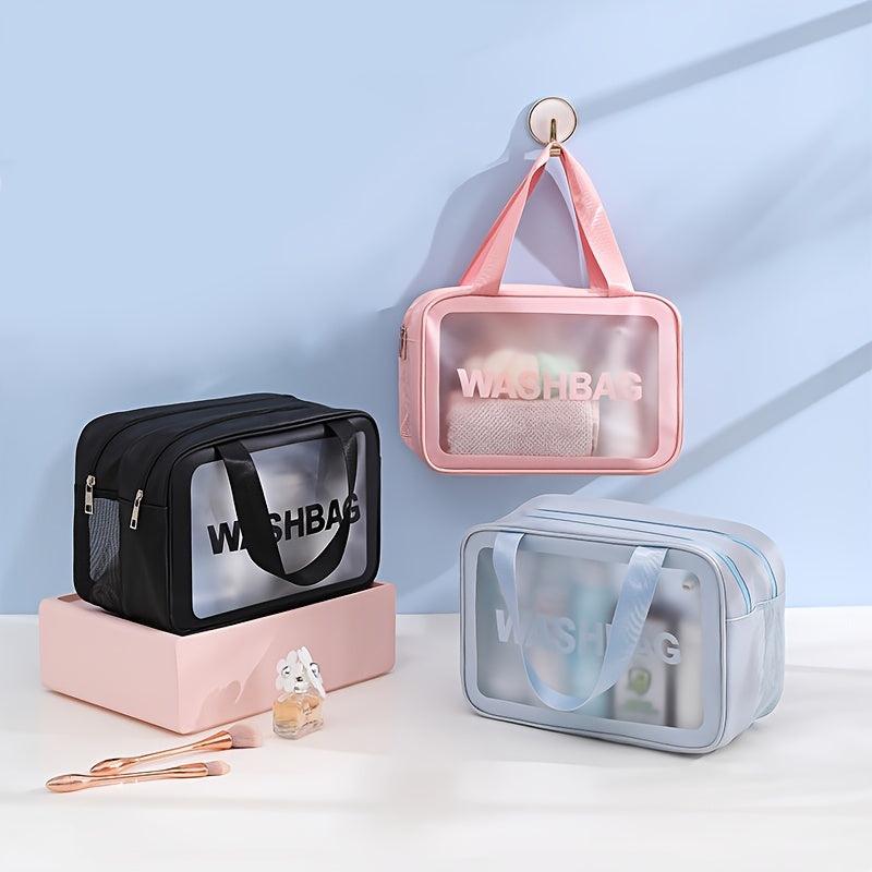 Double Zipper Cosmetic Bag Wet Dry Separation Sports Storage Travel Toiletry Bag