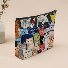 Cats Pattern Makeup Bag Small Capacity Cosmetic Bag