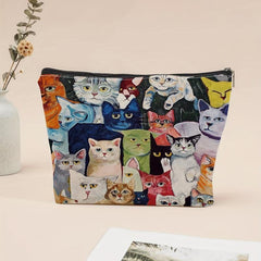 Cats Pattern Makeup Bag Small Capacity Cosmetic Bag