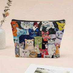 Cats Pattern Makeup Bag Small Capacity Cosmetic Bag