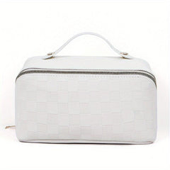 Checkerboard Travel Cosmetic Bag Portable Makeup Storage Bag