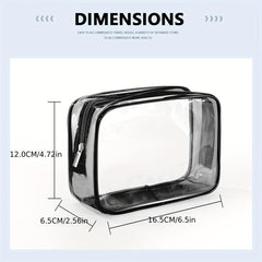 Mini Transparent Waterproof Cube Cosmetic Bag Plastic Makeup Storage