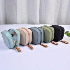 Mini Zipper Bag Solid Makeup Storage Lightweight Cosmetic Pouch