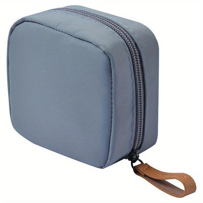 Mini Zipper Bag Solid Makeup Storage Lightweight Cosmetic Pouch