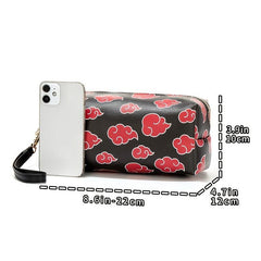 Stylish Pattern Zipper Cosmetic Bag Faux Leather Organizer