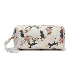 Stylish Pattern Zipper Cosmetic Bag Faux Leather Organizer