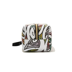 Stylish Pattern Zipper Cosmetic Bag Faux Leather Organizer