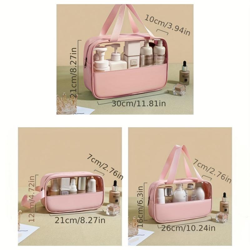 Clear Cosmetic Organizer Bag Portable Travel Toiletry Bag Waterproof