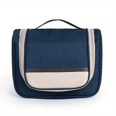 Colorblock Makeup Zipper Handbag Lightweight Cosmetic Toiletry Bag