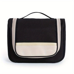 Colorblock Makeup Zipper Handbag Lightweight Cosmetic Toiletry Bag