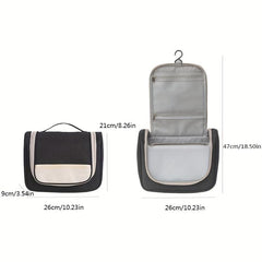 Colorblock Makeup Zipper Handbag Lightweight Cosmetic Toiletry Bag