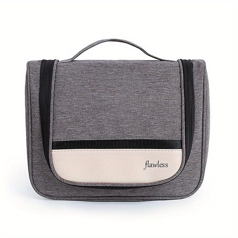 Colorblock Makeup Zipper Handbag Lightweight Cosmetic Toiletry Bag