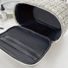 Fancy Tweed Makeup Bag Zipper Cosmetic Handbag Toiletry Wash Bag