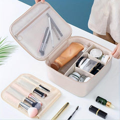 Travel Cosmetic Bag Makeup Brush Storage Zipper Toiletry Bag