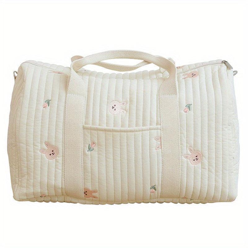 Embroidered Nursery Travel Bag with Large Capacity