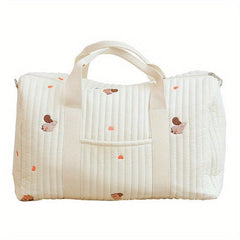 Embroidered Nursery Travel Bag with Large Capacity