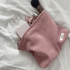 Corduroy Travel Makeup Bag Large Capacity Wash Bag