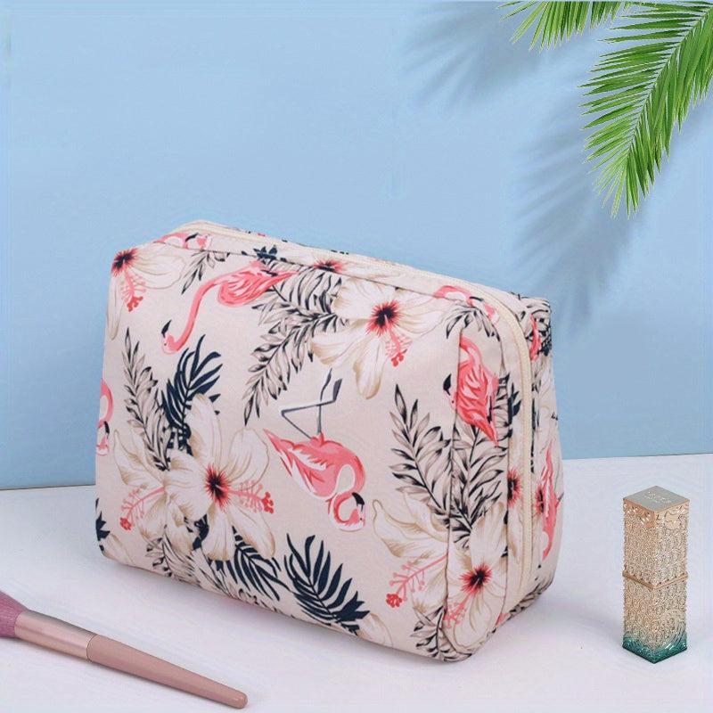 Leopard Pattern Makeup Bag Zipper Toiletry Wash Bag Travel Pouch
