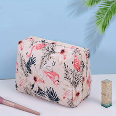 Leopard Pattern Makeup Bag Zipper Toiletry Wash Bag Travel Pouch