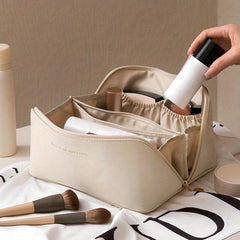 Cube Travel Cosmetics Wash Bag PU Leather Portable Storage Bag