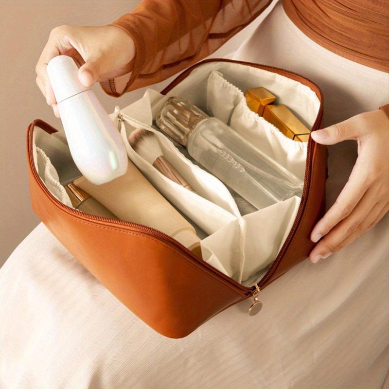 Cube Travel Cosmetics Wash Bag PU Leather Portable Storage Bag
