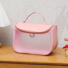 Translucent Makeup Handbag Zipper Satchel Bag