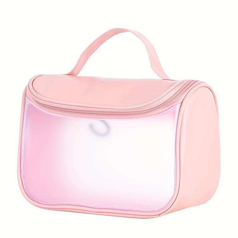 Translucent Makeup Handbag Zipper Satchel Bag