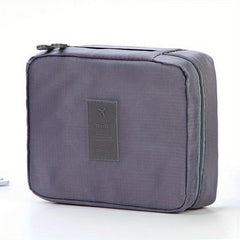Solid Makeup Bag Zipper Toiletry Wash Bag Travel Cosmetic Bag