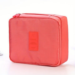 Solid Makeup Bag Zipper Toiletry Wash Bag Travel Cosmetic Bag