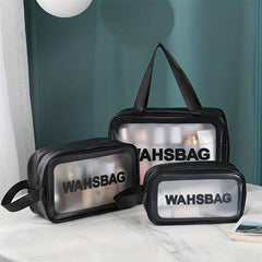 Frosted Texture Waterproof Makeup Storage Bag Large Capacity