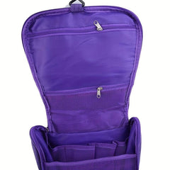 Top Handle Portable Cosmetic Bag Solid Mesh Toiletry Organizer