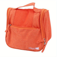 Top Handle Portable Cosmetic Bag Solid Mesh Toiletry Organizer