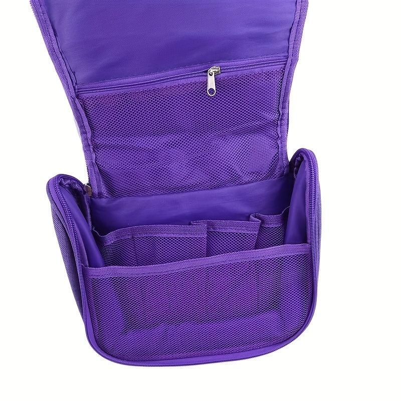 Top Handle Portable Cosmetic Bag Solid Mesh Toiletry Organizer