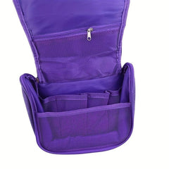 Top Handle Portable Cosmetic Bag Solid Mesh Toiletry Organizer