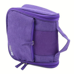 Top Handle Portable Cosmetic Bag Solid Mesh Toiletry Organizer